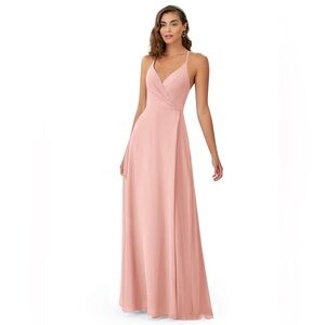 COPY - Azazie Davis Flowy V-Neck Chiffon Dress in Rosette